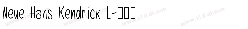 Neue Hans Kendrick L字体转换